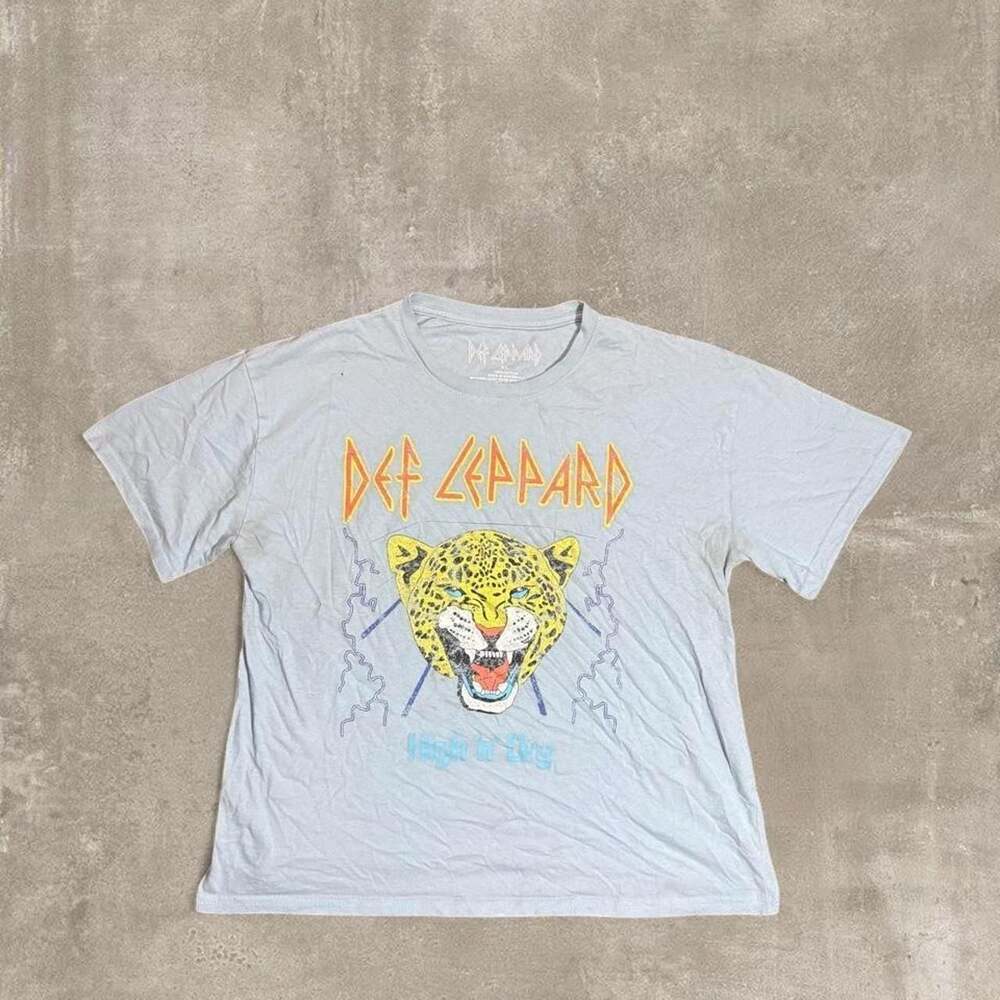Def Leppard High ‘N’ Dry Graphic T-Shirt Blue Band Tee